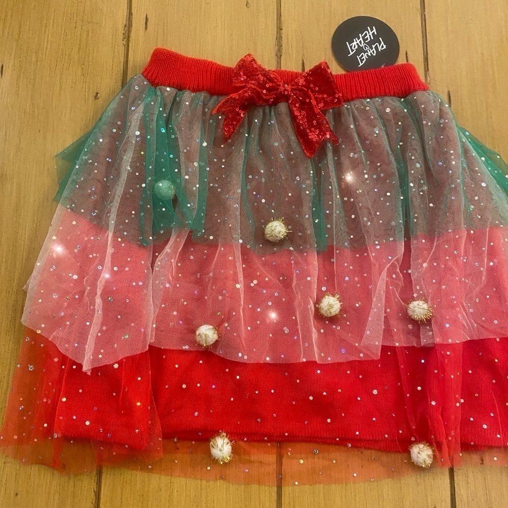 Women’s Christmas Mini Skirt New size 0-2 or Girls 8